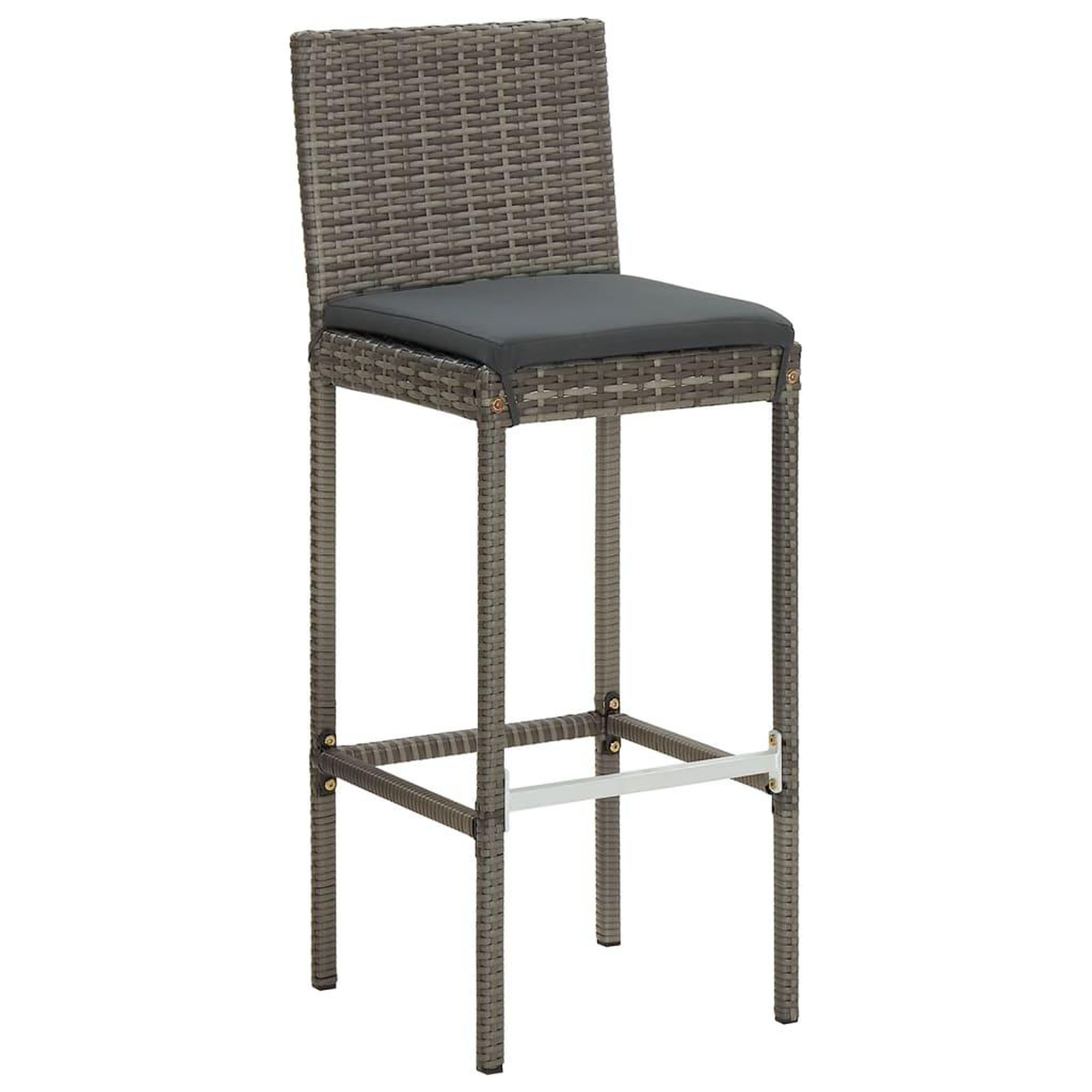 Voir la diapositive 4 : VIDAXL Ensemble de bar de jardin 5 pcs gris bois massif acacia rotin