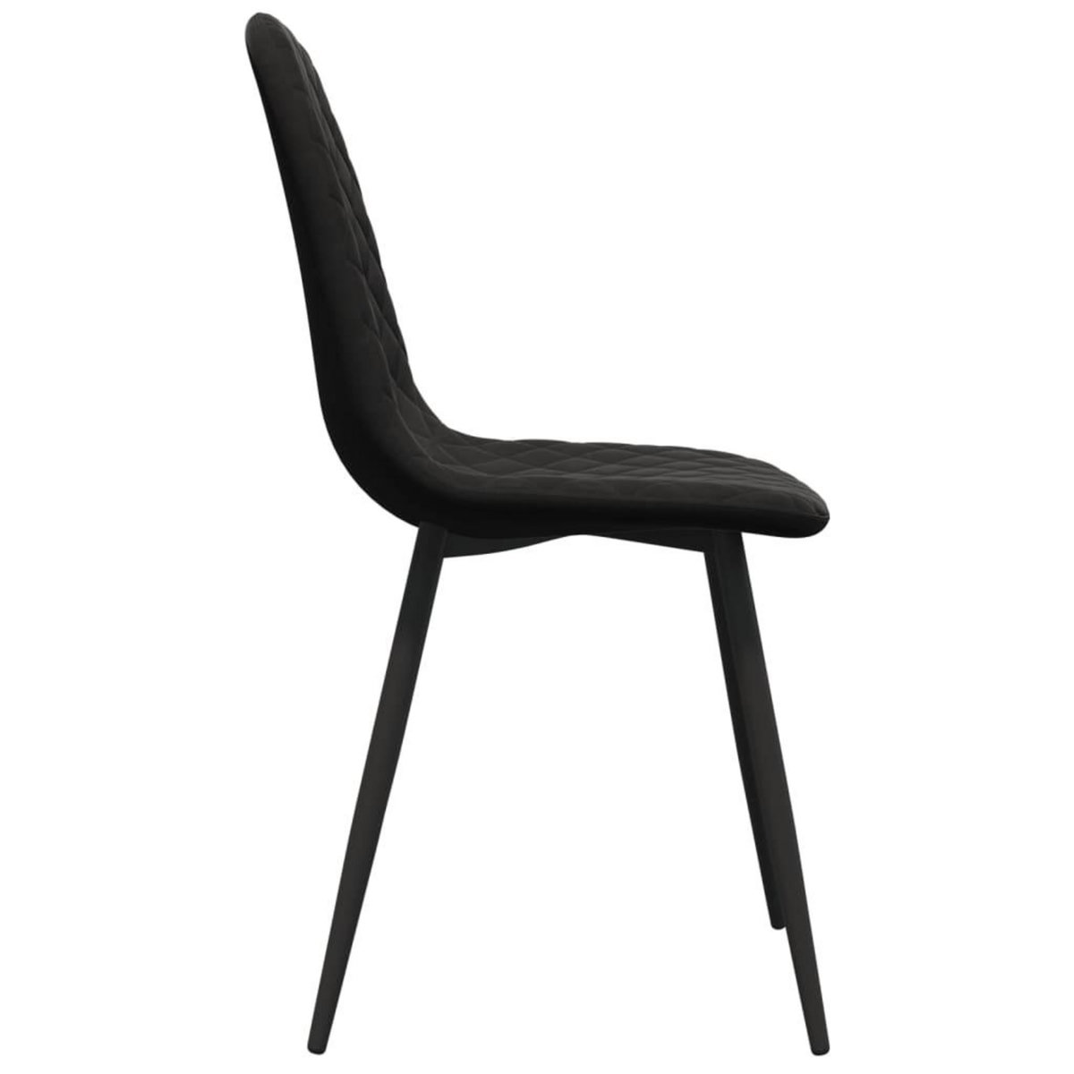 VIDAXL Chaises a manger lot de 6 noir velours