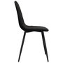 Voir la diapositive 5 : VIDAXL Chaises a manger lot de 6 noir velours