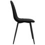 Voir la diapositive 5 : VIDAXL Chaises a manger lot de 6 noir velours