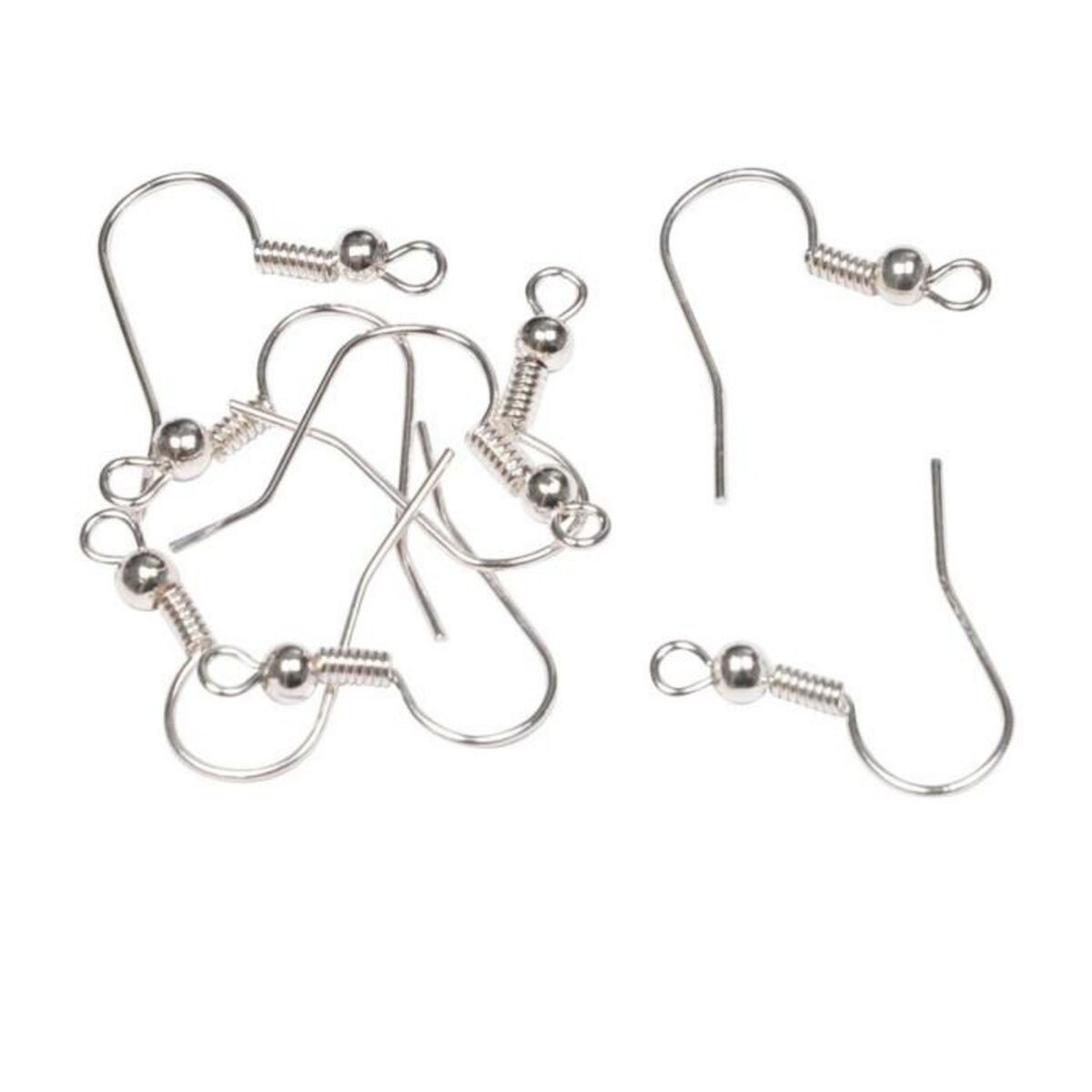 Paris Prix Lot de 8 Supports  Boucles d'Oreilles  7cm Argent