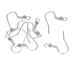 Paris Prix Lot de 8 Supports  Boucles d'Oreilles  7cm Argent