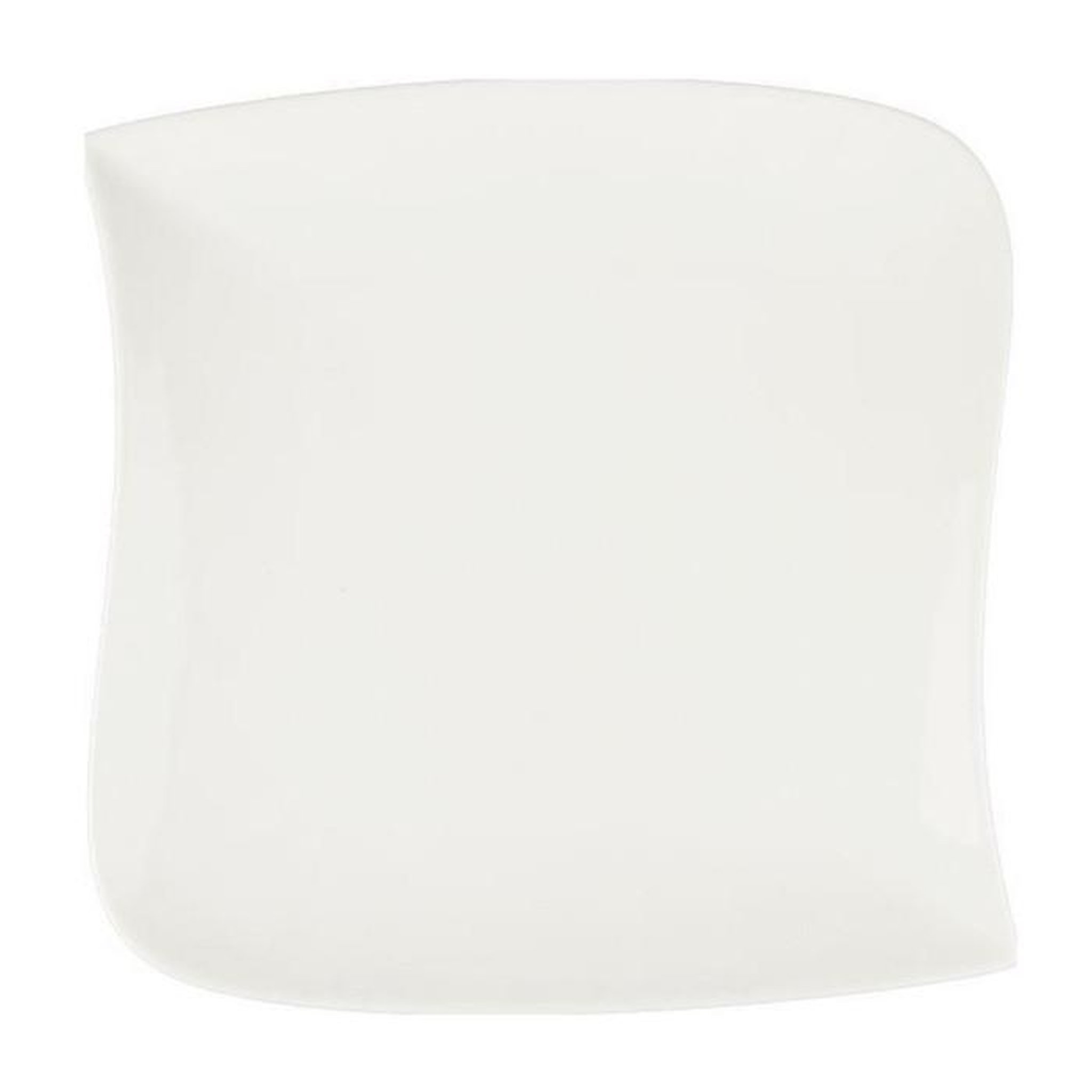SECRET DE GOURMET Lot de 6 Assiettes de Présentation  Vague  30cm Blanc