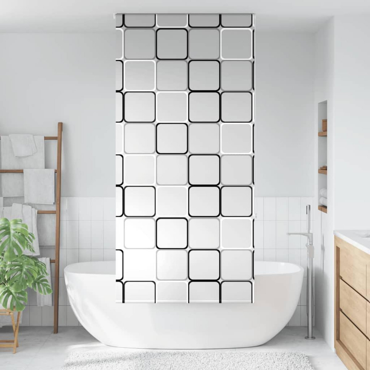VIDAXL Store enrouleur de douche 90x240 cm largeur du tissu 86 cm