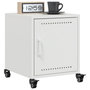 Voir la diapositive 4 : VIDAXL Table de chevet blanc 36x39x43,5 cm acier