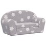 Voir la diapositive 2 : VIDAXL Canape-lit enfant 2 places gris clair etoiles peluche douce