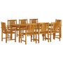 Voir la diapositive 3 : VIDAXL Ensemble a manger de jardin 9 pcs Bois d'acacia massif