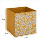 Voir la diapositive 4 : FIVE Lot de 2 boites de rangement FOLIA - L. 31 x l.31 x H. 31 cm - Jaune