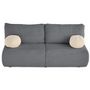Voir la diapositive 4 : BEST MOBILIER Marvin - canapé 3 places convertible et coffre en fausse fourrure côtelée avec 2 coussins boule inclus