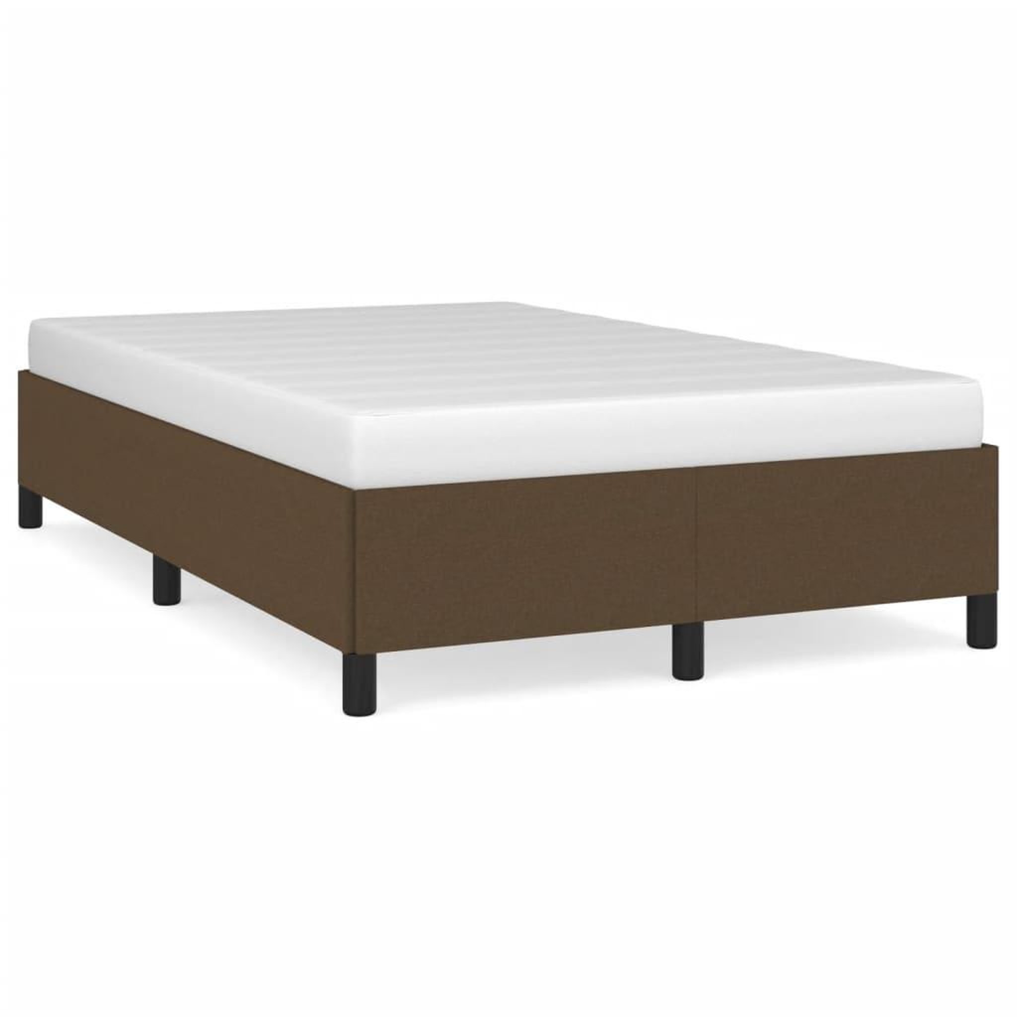 Voir la diapositive 2 : VIDAXL Cadre de lit sans matelas marron fonce 120x190 cm tissu