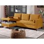 Voir la diapositive 4 : BEST MOBILIER Polar - canapé d'angle réversible convertible - en velours au design scandinave - 4 places