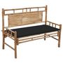 Voir la diapositive 1 : VIDAXL Banc de jardin avec coussin 120 cm Bambou