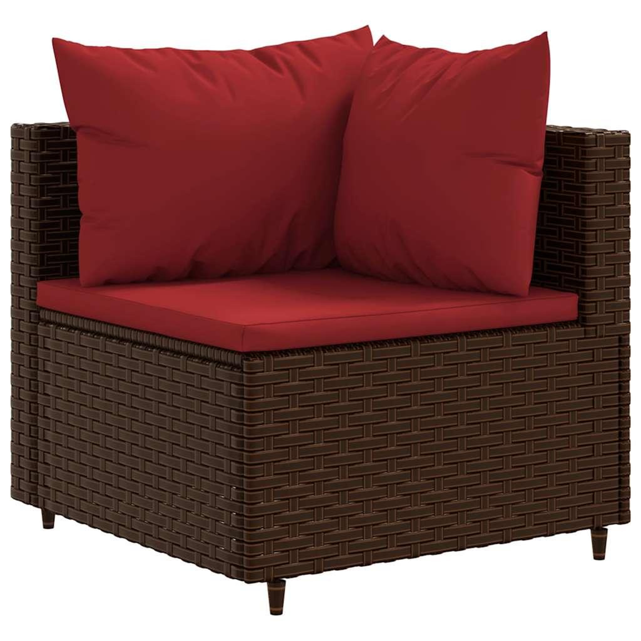 Voir la diapositive 3 : VIDAXL Salon de jardin avec coussins 7 pcs marron resine tressee
