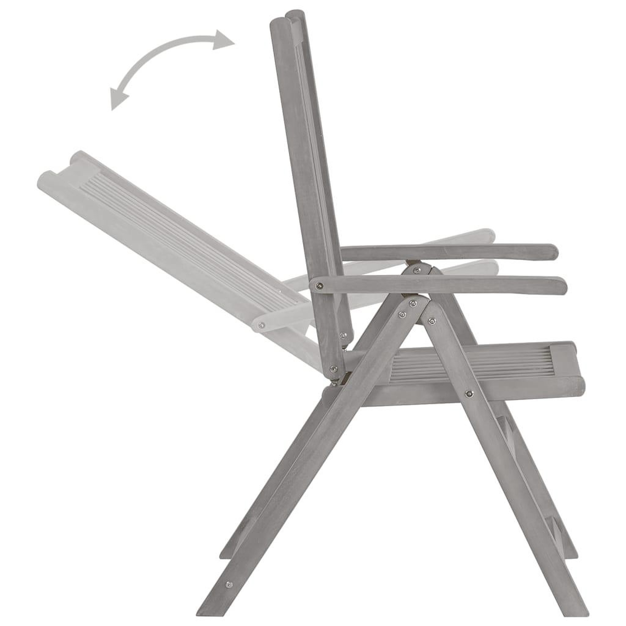 Voir la diapositive 5 : VIDAXL Chaises inclinables de jardin lot de 3 et coussins Bois acacia
