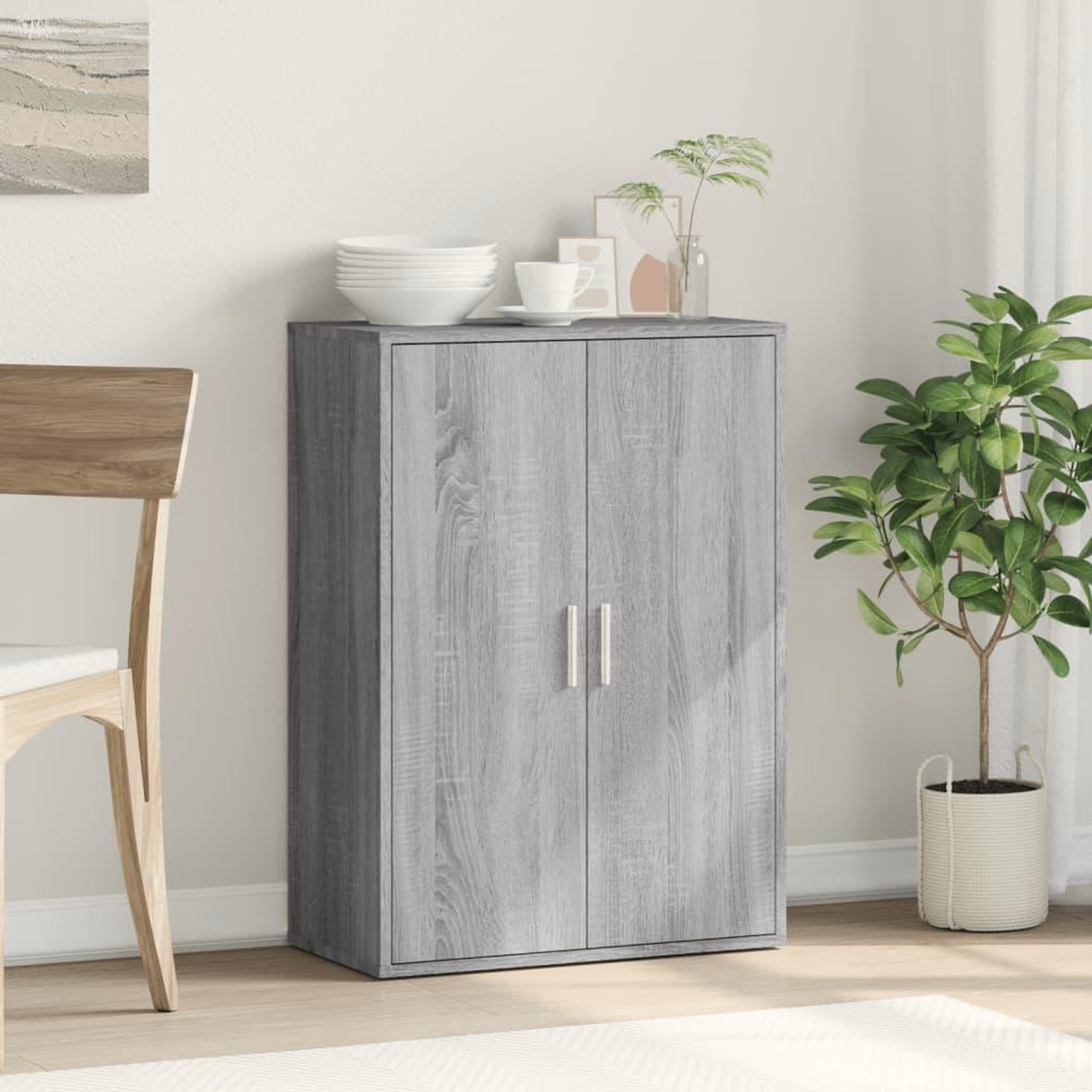 Voir la diapositive 3 : VIDAXL Buffet sonoma gris 60x31x84 cm bois d'ingenierie