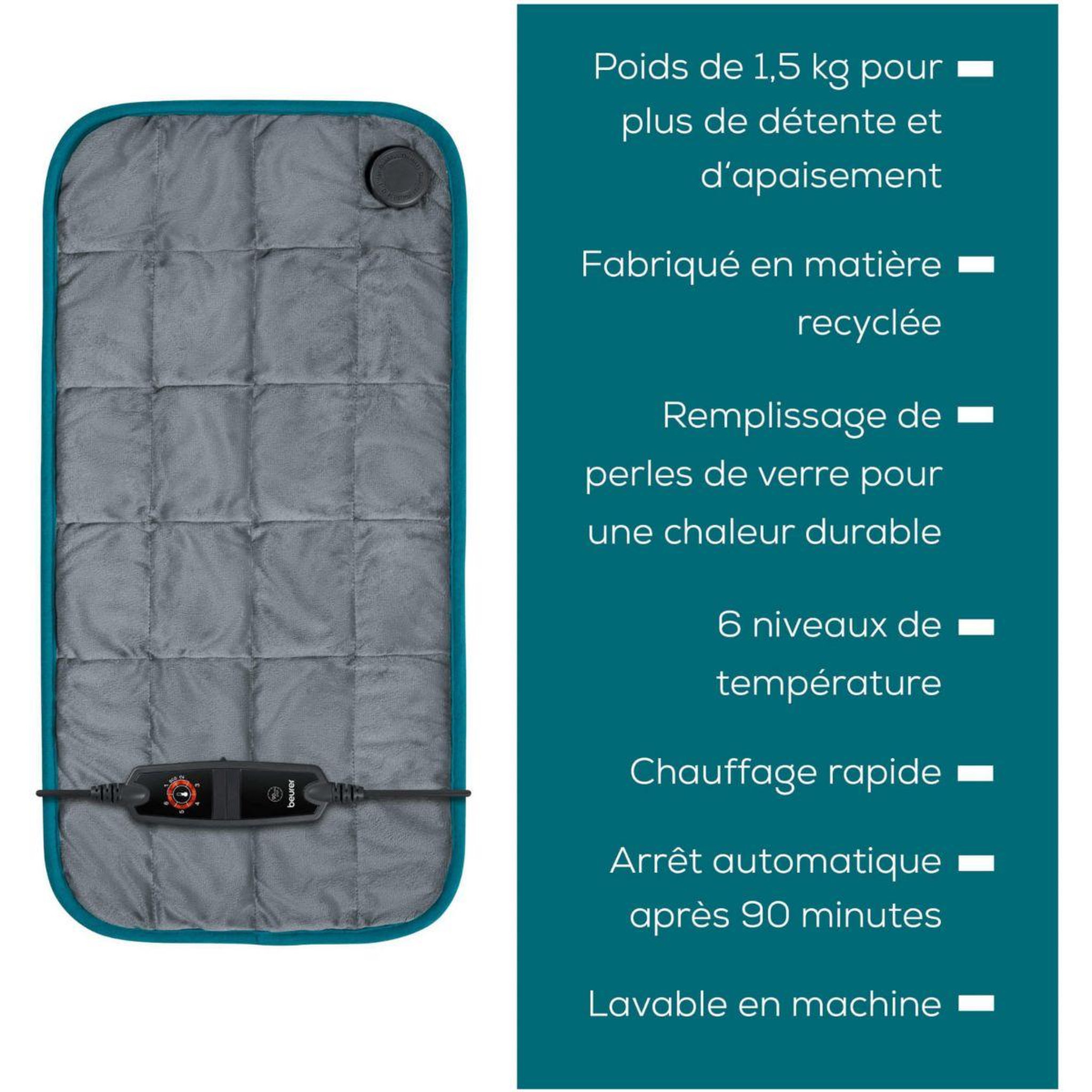 Voir la diapositive 2 : Beurer Coussin chauffant HK 145 Green Planet