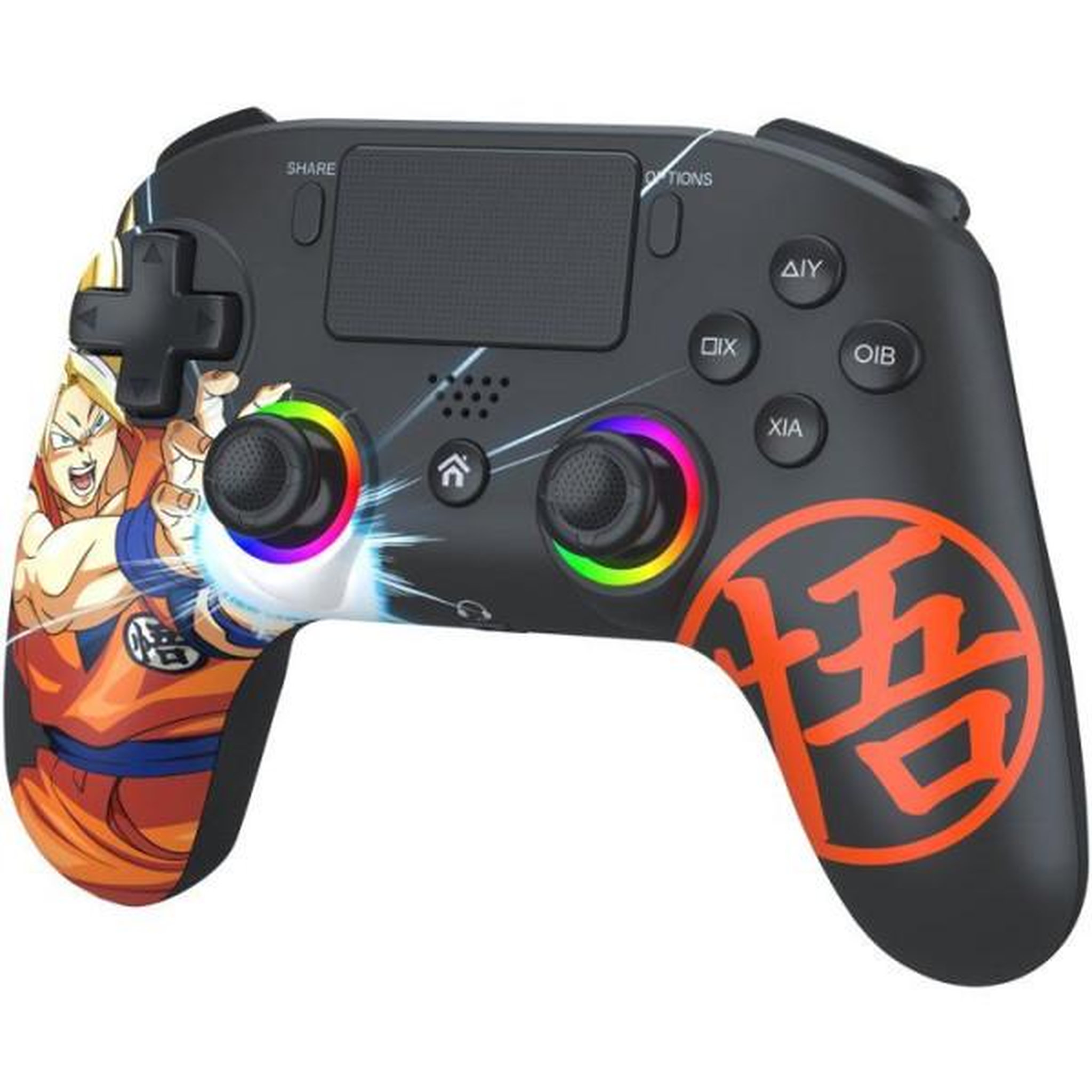 Voir la diapositive 2 : Subsonic Manette sans fil - PS4 / PC - Dragon Ball Goku Super Saiyan - Bluetooth - Noir - SUBSONIC