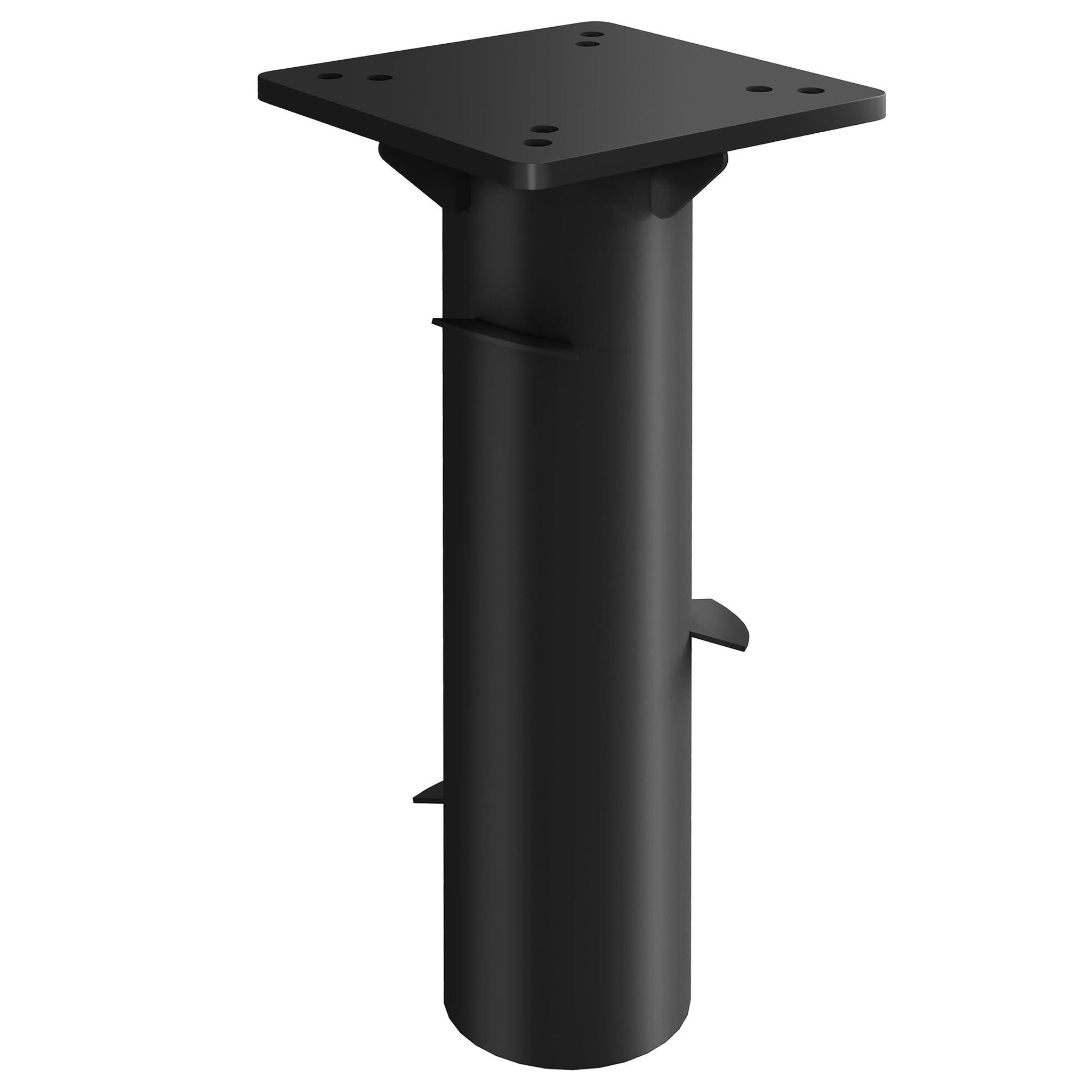 Voir la diapositive 1 : OUTSUNNY Pied pour parasol déporté à insérer dans la base d'ancrage dim. 16,5L x 16,5l x 40H cm métal galvanisé anthracite