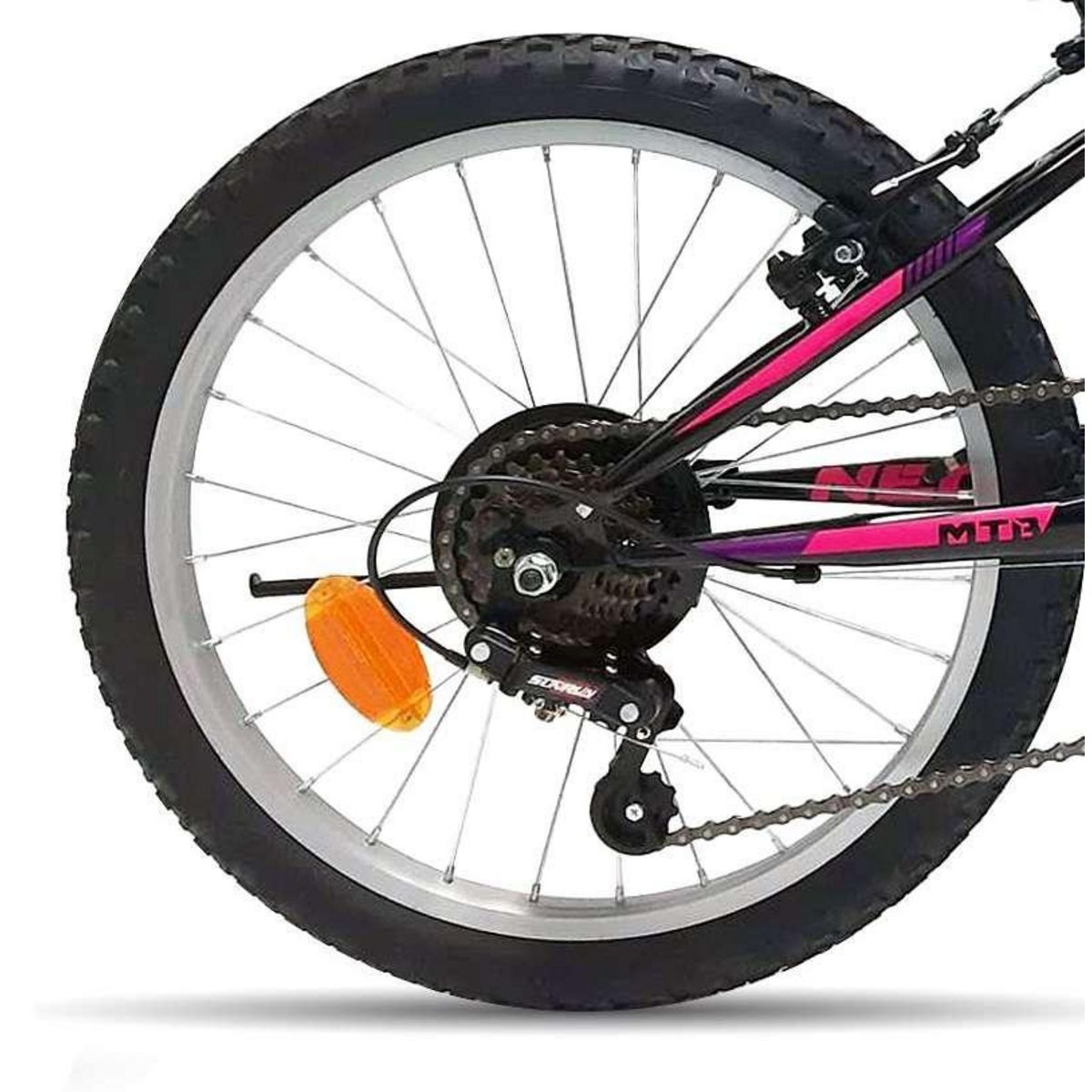 Vélo enfant 20'' - Cadre acier - Fourche Télescopique - 7 vitessses - Poignée Tournante - Freins V-Brake - Levier Alu