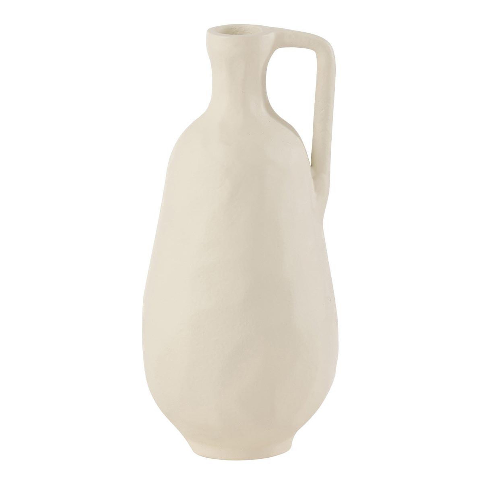 J-LINE Vase déco en métal  goa  23cm blanc