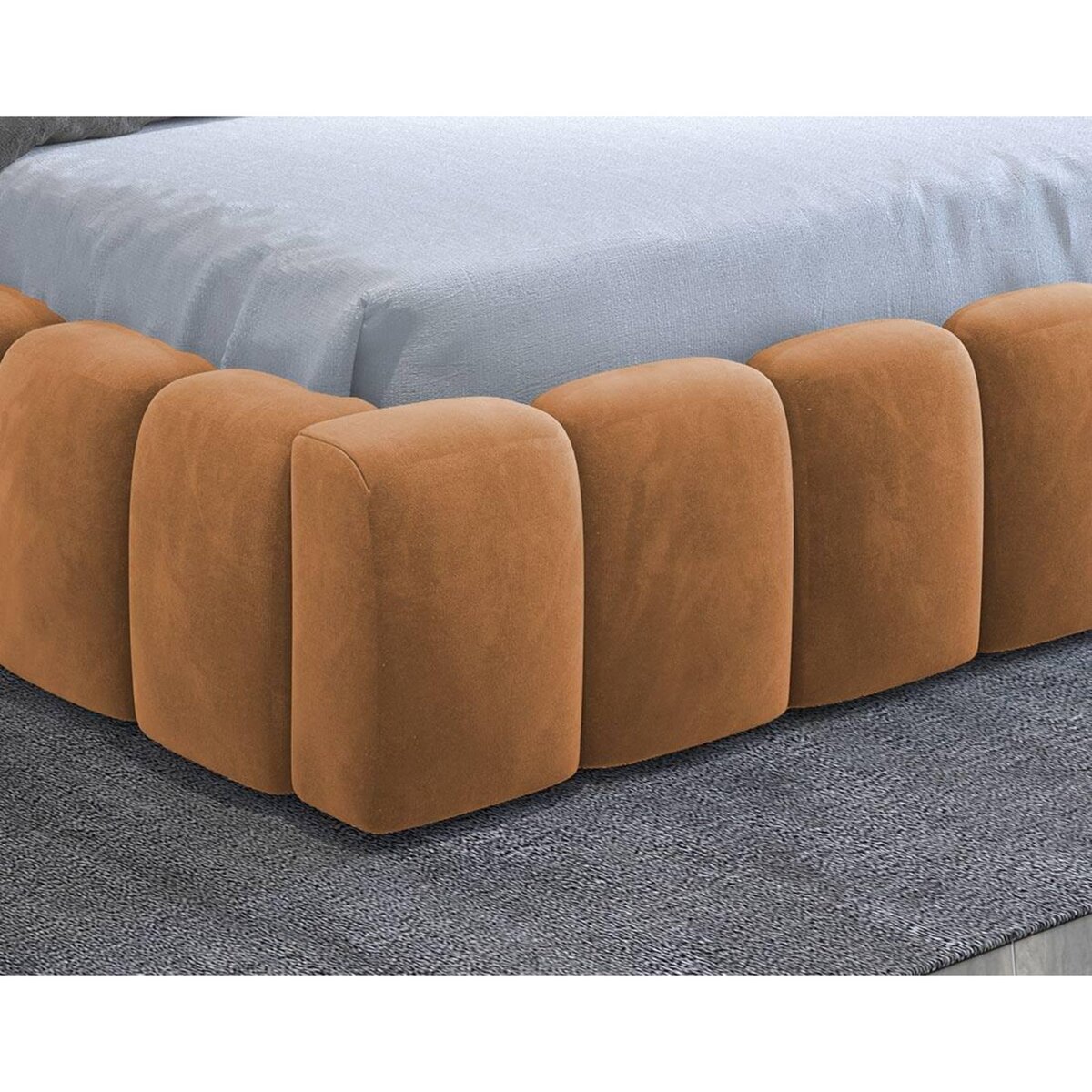 BEST MOBILIER Cleo - lit coffre avec led - 160x200 cm - sommier inclus - en velours