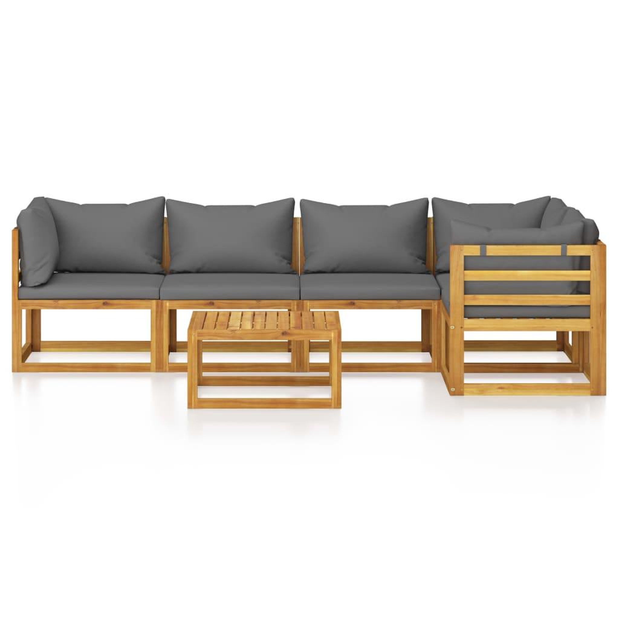 Voir la diapositive 3 : VIDAXL Salon de jardin 6 pcs avec coussins Bois d'acacia solide