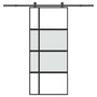 Voir la diapositive 1 : VIDAXL Porte coulissante kit de quincaillerie trempe verre aluminium