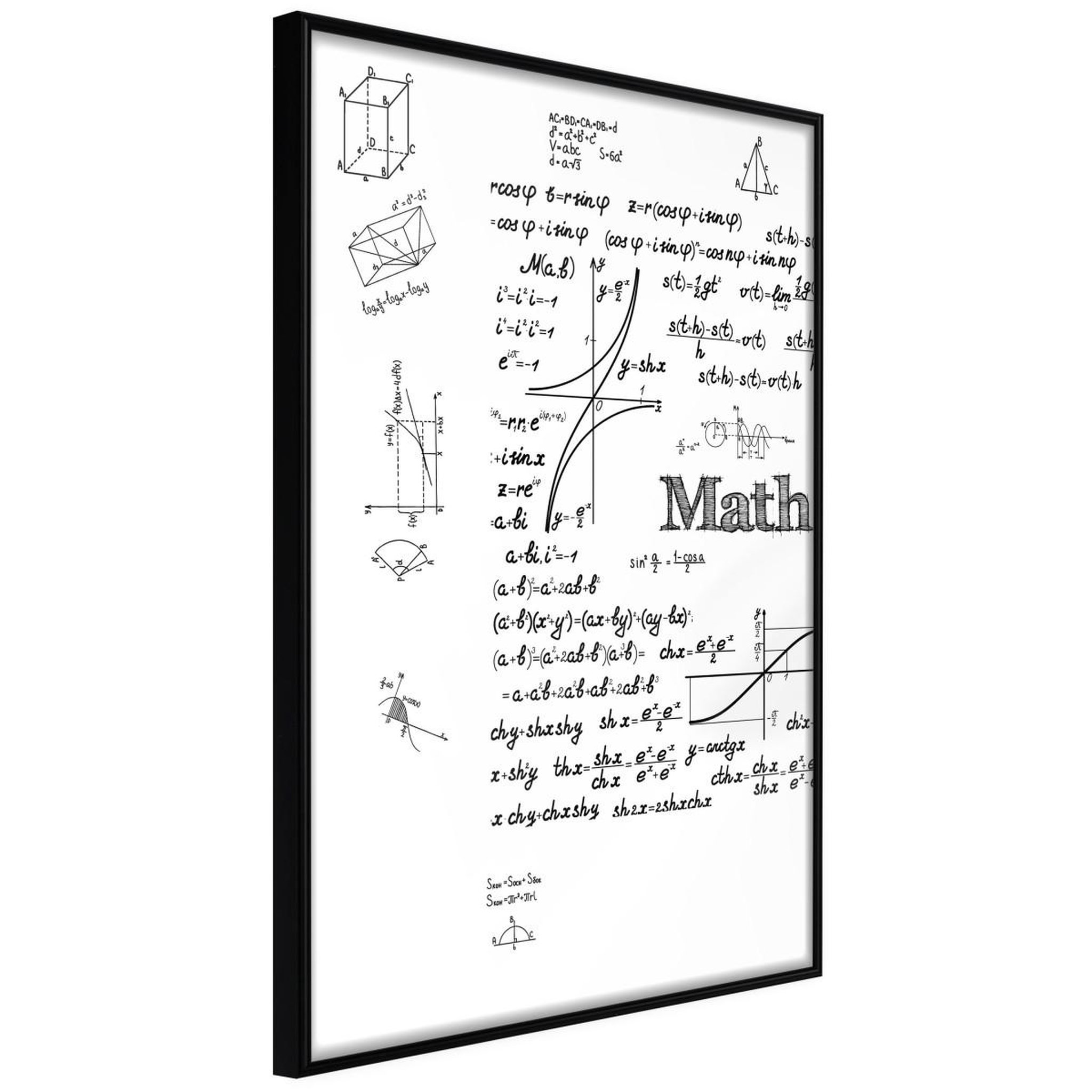 Paris Prix Affiche murale encadrée  math formulas