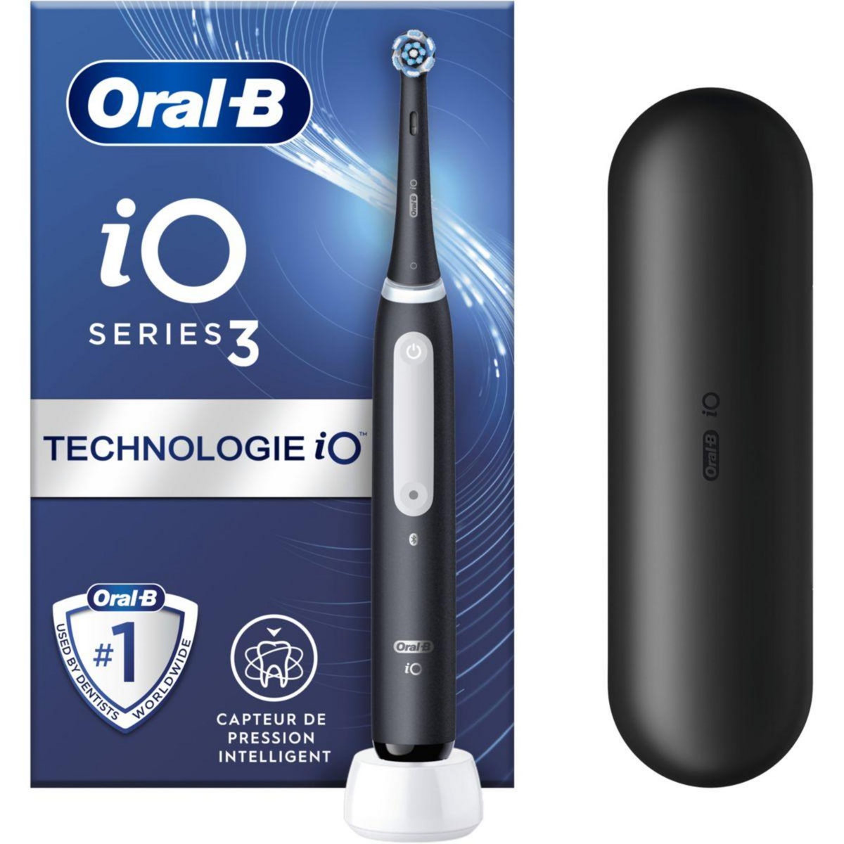 ORAL B Brosse à dents électrique iO 3 Noire + Etui de voyage