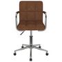 Voir la diapositive 2 : VIDAXL Chaise pivotante de salle a manger Marron Tissu