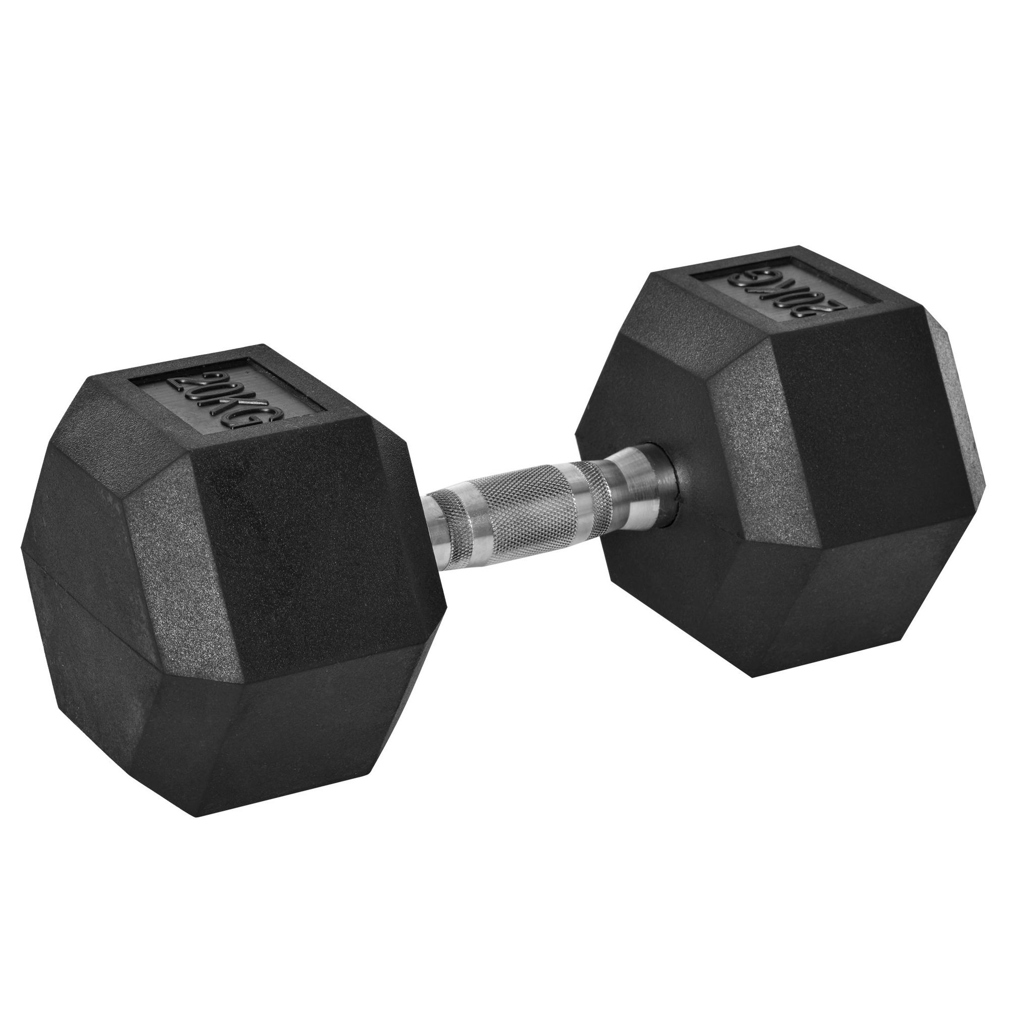 HOMCOM Haltère courte poids 20 kg - entraînement musculaire & haltérophilie - acier caoutchouc noir