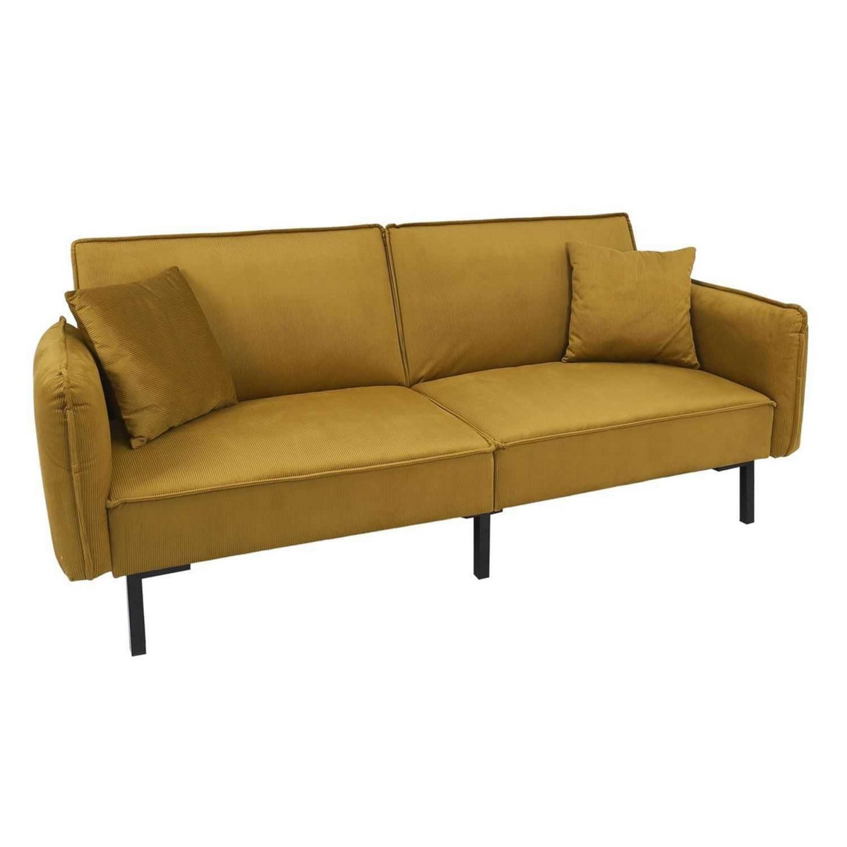 The Home Deco Factory Canapé convertible en velours Giulia