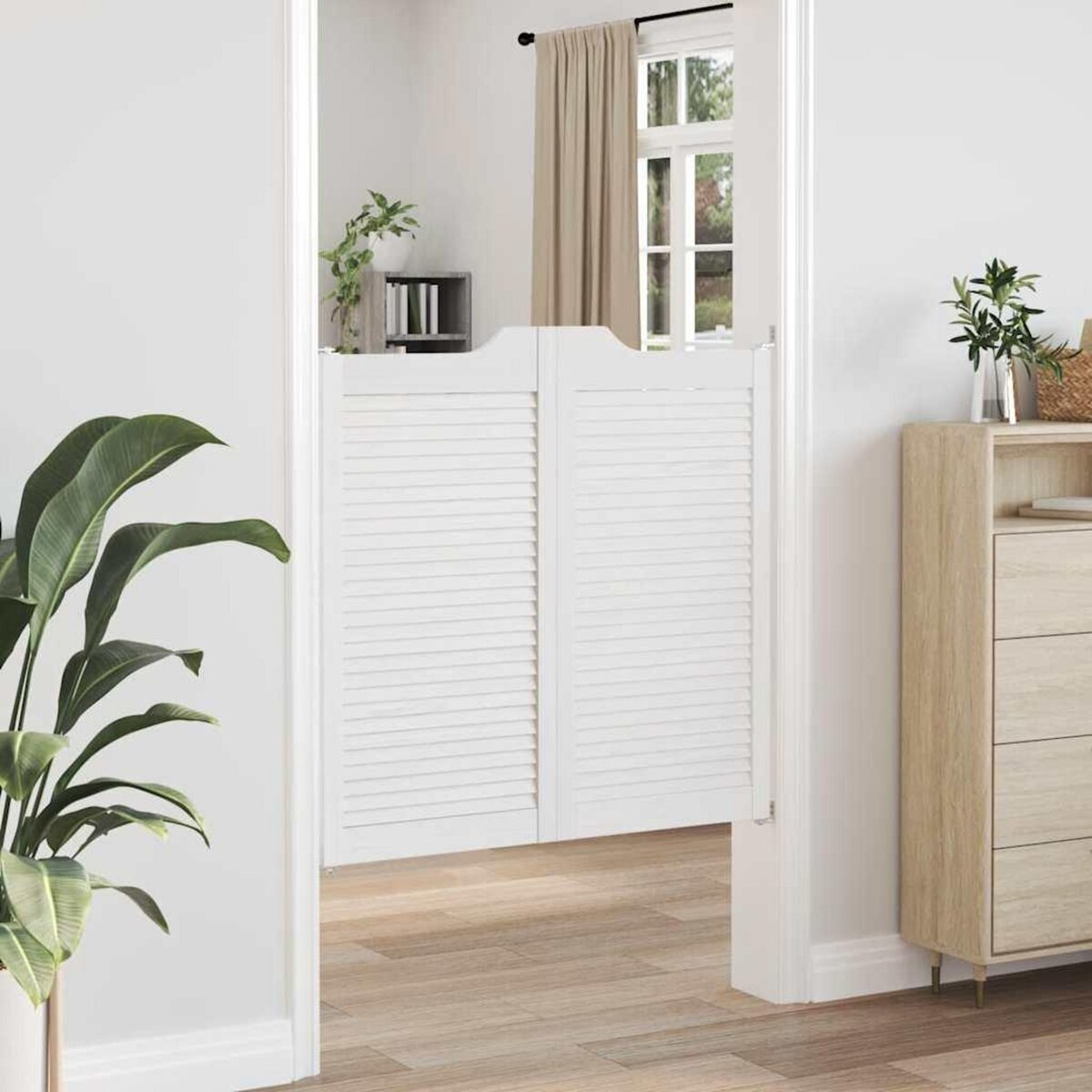 VIDAXL Portes battantes a persiennes 1 paire blanc 100 x 100 cm