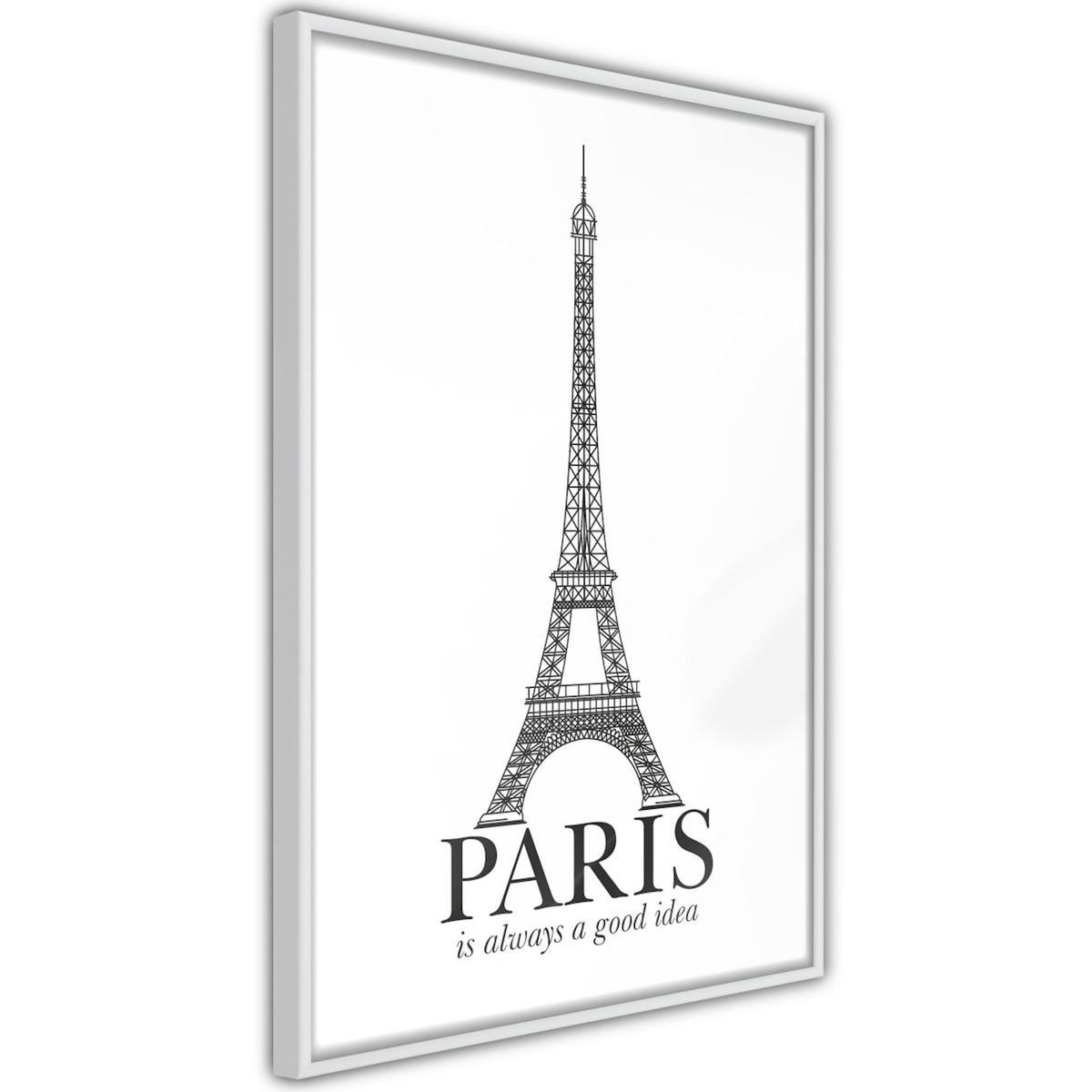 Paris Prix Affiche Murale Encadrée  Eiffel Tower