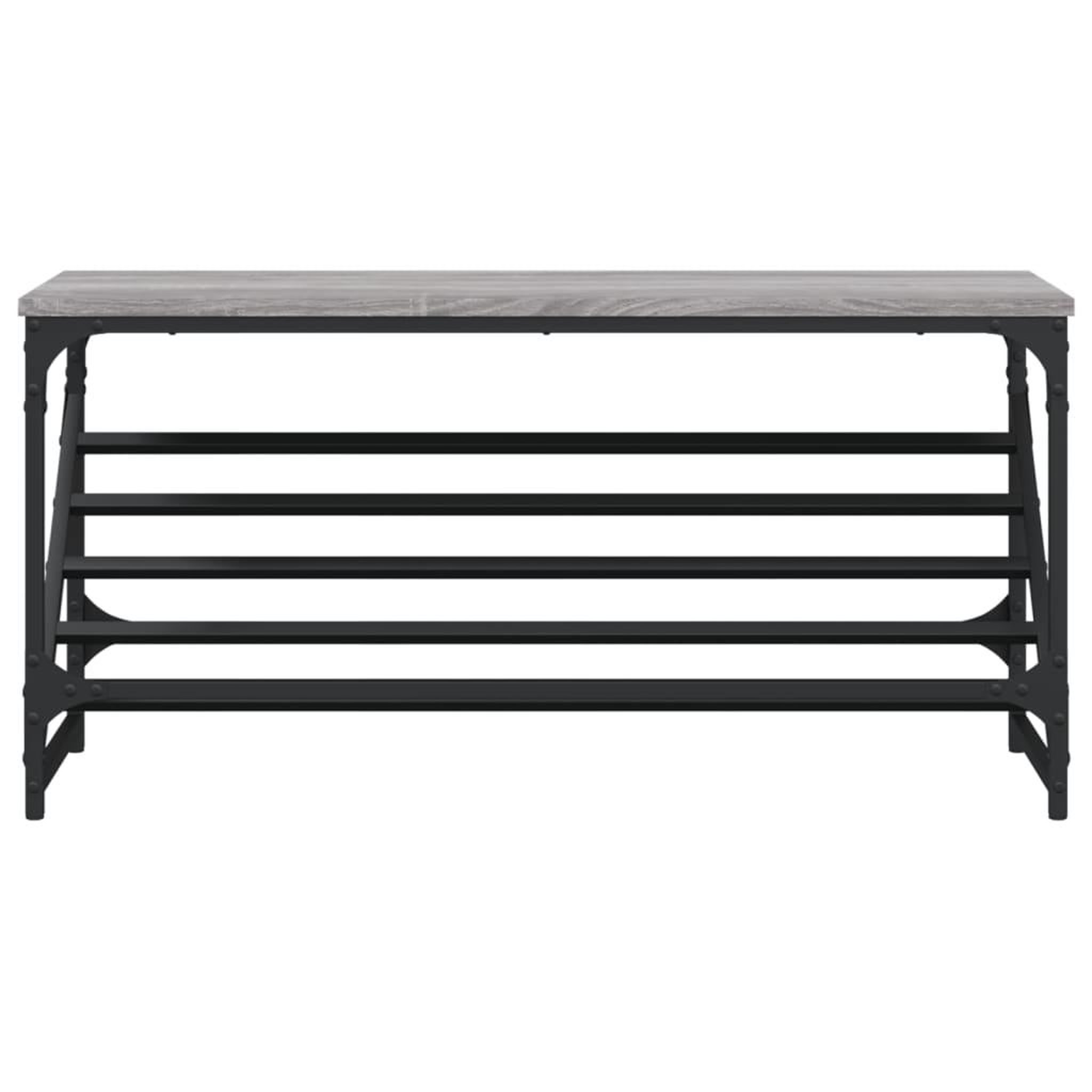 Voir la diapositive 4 : VIDAXL Etagere a chaussures sonoma gris 90x30x45 cm bois d'ingenierie