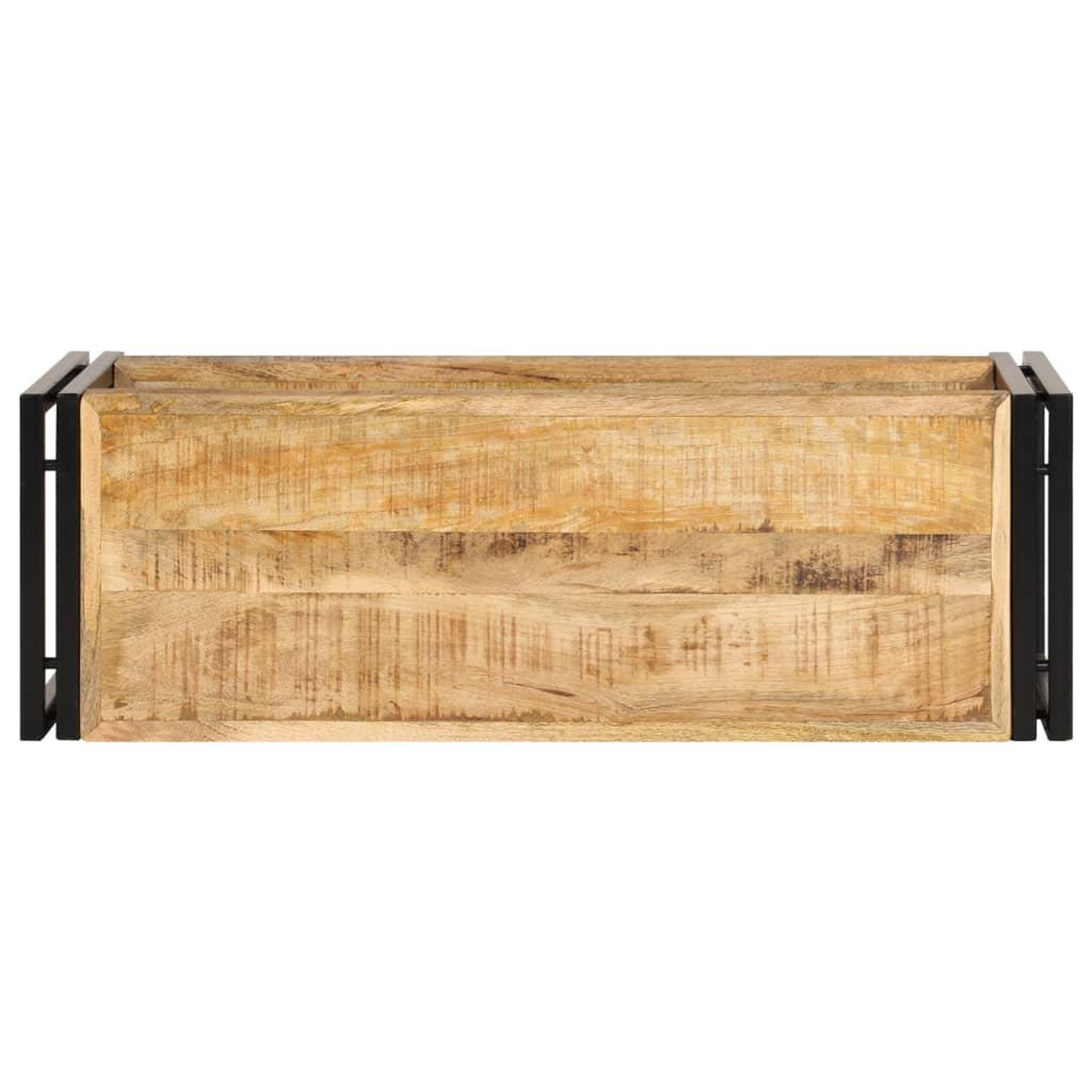 Voir la diapositive 3 : VIDAXL Meuble TV 90x30x40 cm Bois de manguier massif
