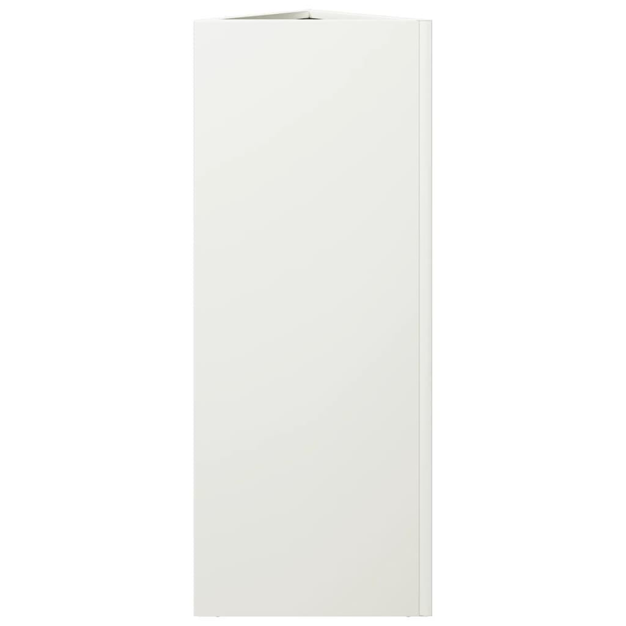 Voir la diapositive 5 : VIDAXL Jardiniere blanc triangulaire 30x26x75 cm acier