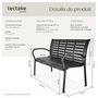 Voir la diapositive 6 : tectake Banc de jardin 3 places