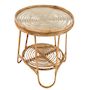 Voir la diapositive 2 : Jardiline Table basse ronde en rotin avec plateau en verre - Jardiline