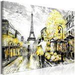 Paris Prix Tableau Imprimé  Colourful Rendez Vous Wide Yellow. Coloris disponibles : Multicolore