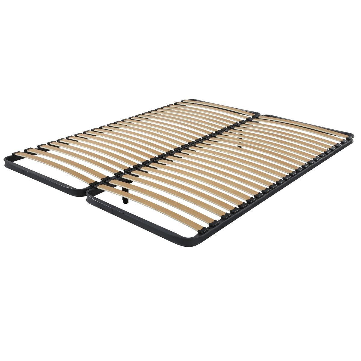 EBAC Cadre métallique 22 lattes multi-plis bois 2x80x200 cm
