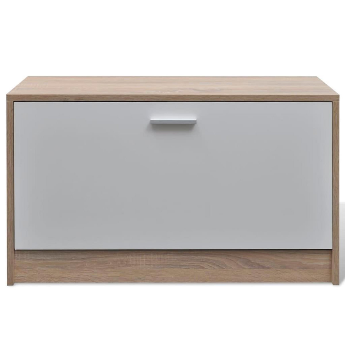 VIDAXL Armoire a chaussures 3-en-1 Bois Chene et blanc