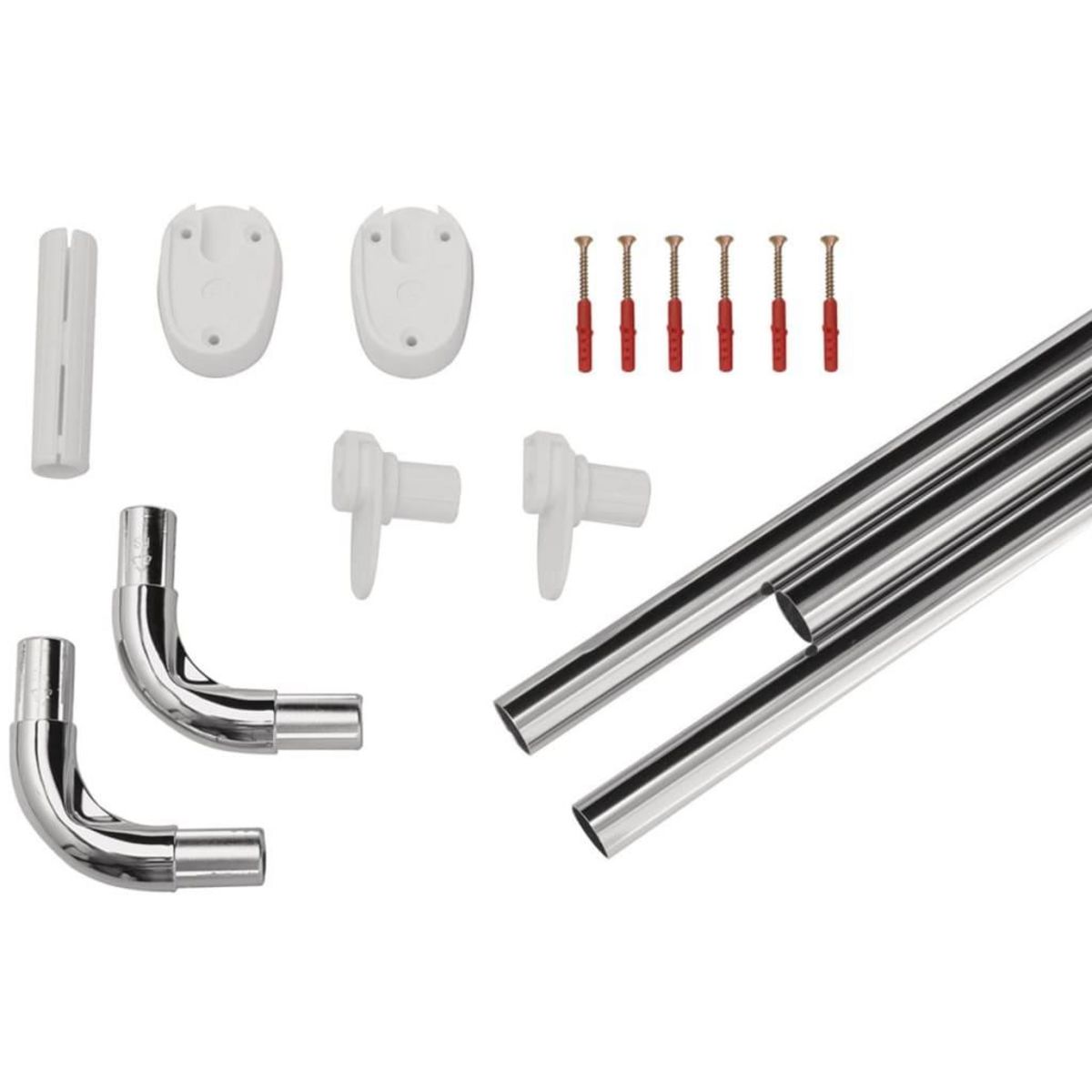 RIDDER RIDDER Tringle de rideau de douche coin universelle 25 mm Chrome 59500