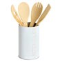 Voir la diapositive 2 : FIVE Pot à Ustensiles  Scandi  17cm Blanc
