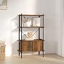 Voir la diapositive 1 : VIDAXL Etagere a 4 niveaux armoire 80x40x130cm Acier bois d'ingenierie