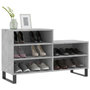 Voir la diapositive 3 : VIDAXL Armoire a chaussures Gris beton 102x36x60 cm Bois d'ingenierie