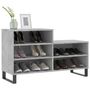 Voir la diapositive 3 : VIDAXL Armoire a chaussures Gris beton 102x36x60 cm Bois d'ingenierie