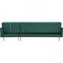 Voir la diapositive 6 : MARKET24 Canapé d'angle réversible 3 places ISTANA -Velours Vert- - - L 286 x P 169 x H 80 cm