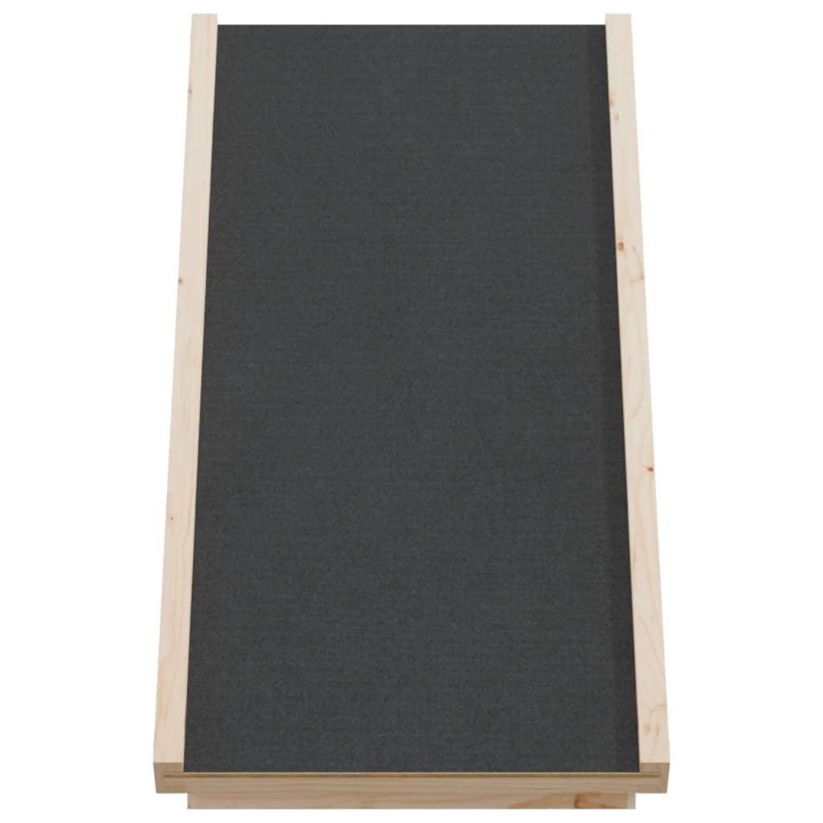 VIDAXL Rampe pour chiens gris 70x35 cm bois de sapin solide