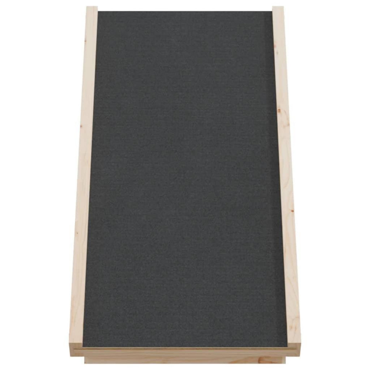 VIDAXL Rampe pour chiens gris 70x35 cm bois de sapin solide